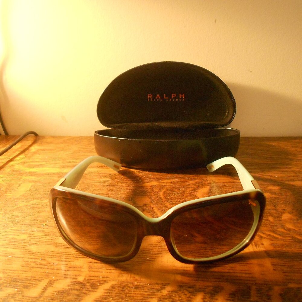 Ralph Lauren Sunglasses Brown Tortoise Shell with Cool Lime Green